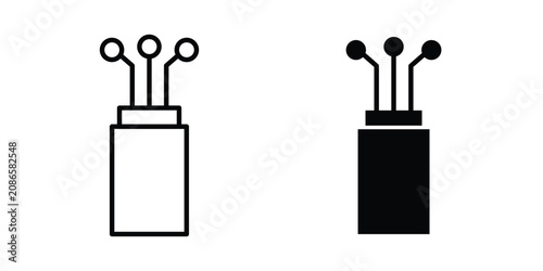 optic fiber cable icon kit for branding