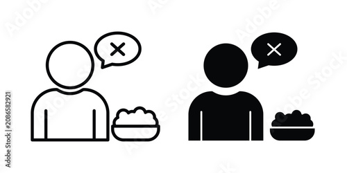 Fotografie Lack of appsetite icon kit for branding