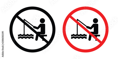Canvas Print No fishing sign kit for branding