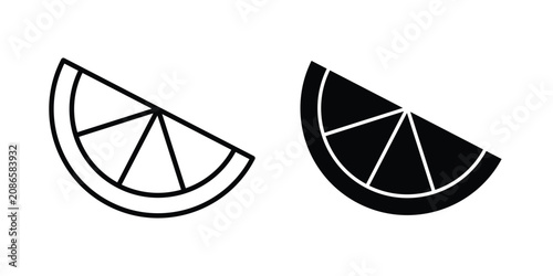 Foto lemon slice icon kit for branding