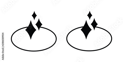 Fotografie Clean surface icon line art pictograms pack. EPS10