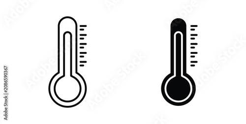Canvastavla Temperature icon line art pictograms pack. EPS10