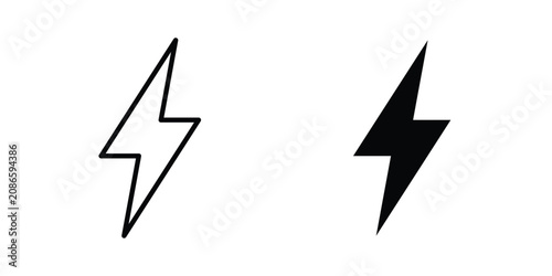 Photos Energy icon line art symbols collection