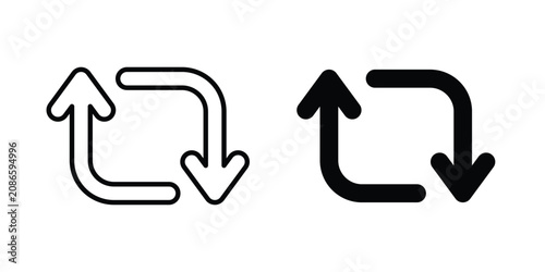 Repost icon line art symbols collection