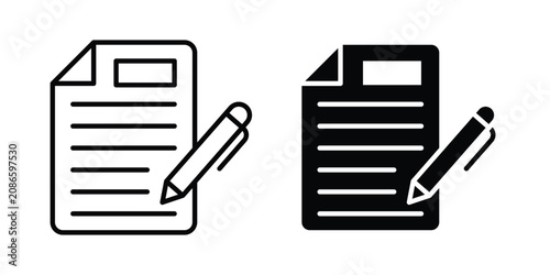 Foto Wills and trusts icon line art symbols collection
