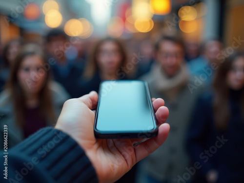 Smartphone Showing Trending Product. Viral Marketing Concept. Online Sales Growth.