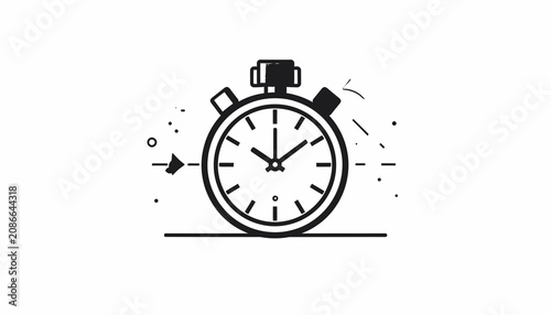 Photos Stopwatch timer with motion lines.
