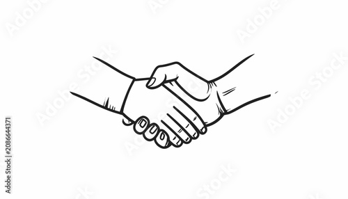 Cuadro en lienzo Two hands shaking in a handshake.