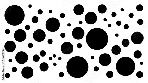 Konstfotografi Circle pattern with various dot sizes in minimalist geometric style