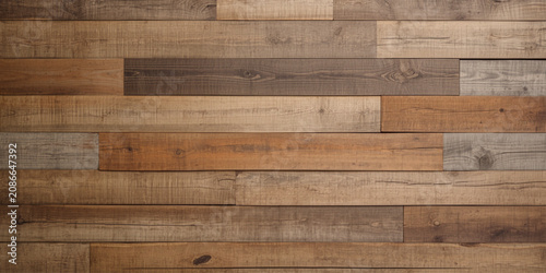 Old Rustic Wooden Plank Wall Texture Background with Natural Brown Wood Grain Pattern and Weathered Timber Surface