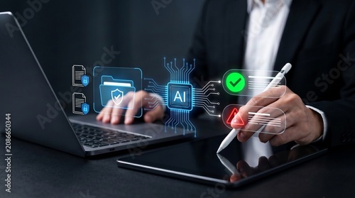 Photos AI-driven audit and approval interface for real-time risk management and document validation