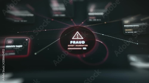 Diagram representing the fraud concept and common methods used for financial theft