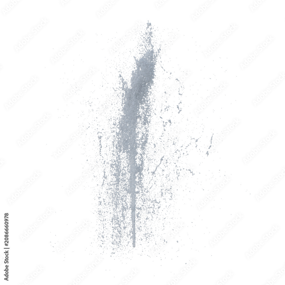 Obraz premium Fountain white water isolated transparent background photo realistic 3d rendering PNG 16 bit with alpha channel 