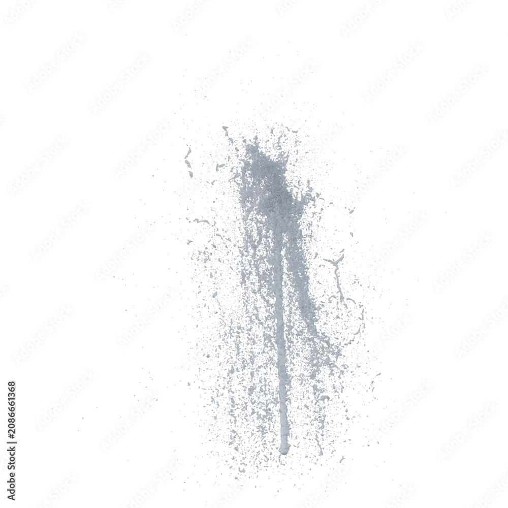 Obraz premium Fountain white water isolated transparent background photo realistic 3d rendering PNG 16 bit with alpha channel