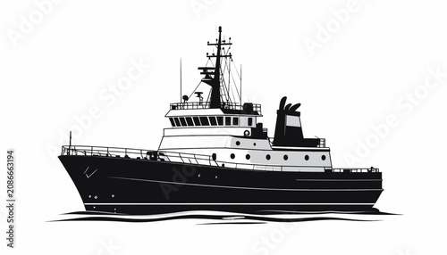 Tableau sur toile Large Ship Vessel Ocean Transport.