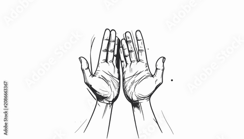 Canvastavla Hands with palms facing together.