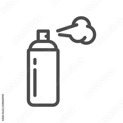 Spray paint can icon with mist effect