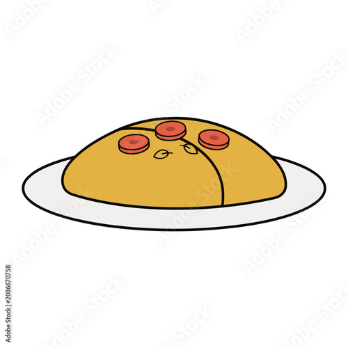 Omelet Food Plate Icon