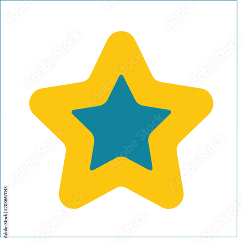 Two concentric stars, one inside the other