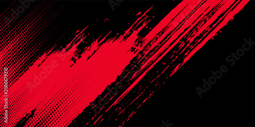 Fotografía Premium red collection grunge brush stroke