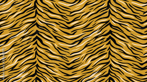 Three tone tiger stripe pattern with tan yellow and black colors for seamless fabric prints.