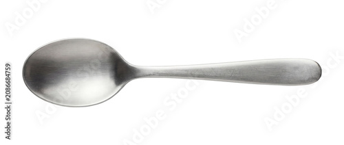 Canvas Print Stainless Steel Tablespoon Isolated on Transparent Background – Metal Kitchen Sp