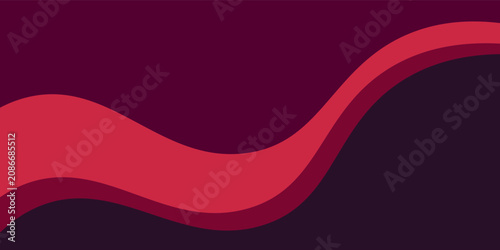 Canvastavla Purple violet maroon background with modern waves texture three color design
