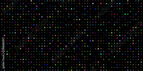 Obraz na plátně Abstract Mosaic of Digital Data countless tiny, multicolored squares form a complex, abstract mosaic on a black background, suggesting a vast network of digital information