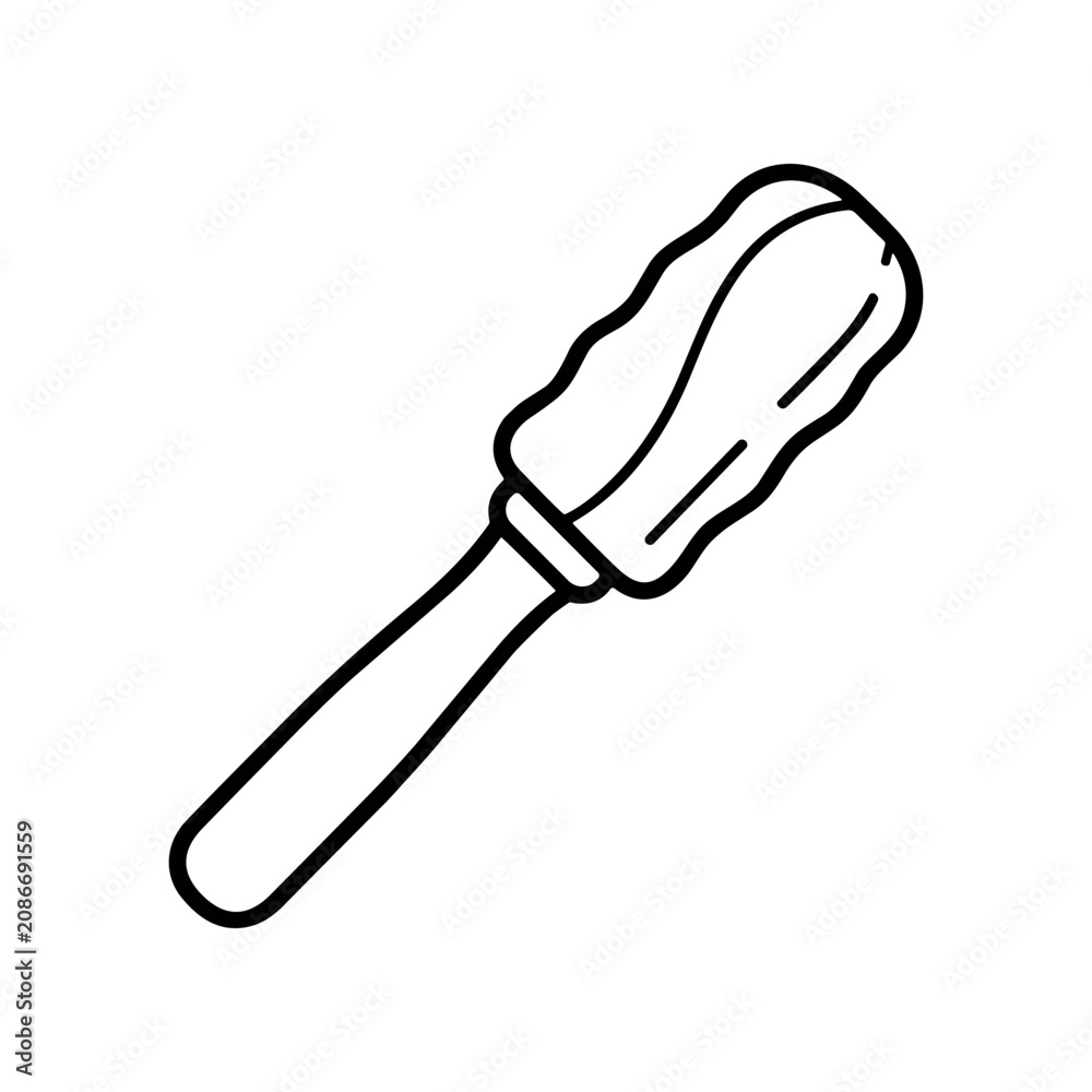 Obraz premium Detailed illustration of a single brush.