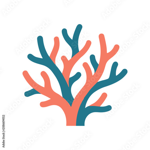 Foto Coral Reef Branching Marine Life Form.