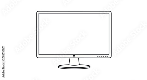 Modern flat screen computer monitor display.