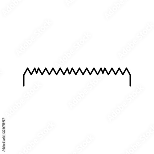 Slika na platnu Black serrated edge line icon.