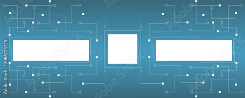 Minimal AI infographic template featuring a central artificial intelligence processor connected to information panels, ideal for technology presentations, workflow diagrams, data visualization