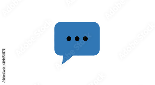 Fotografija Blue speech bubble icon symbol.