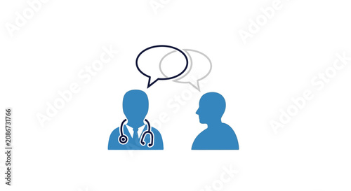 Doctor and patient in conversation.