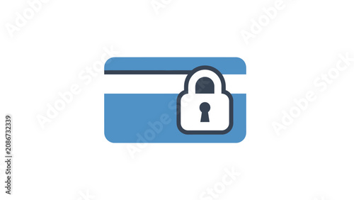 Secure credit card with lock symbol.