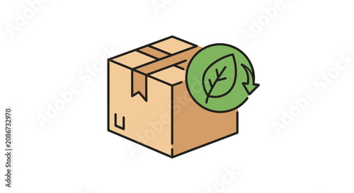 Eco friendly cardboard package delivery box.