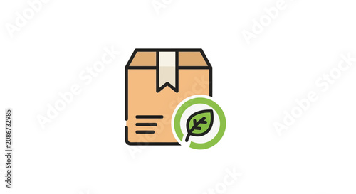 Eco friendly delivery cardboard box package.