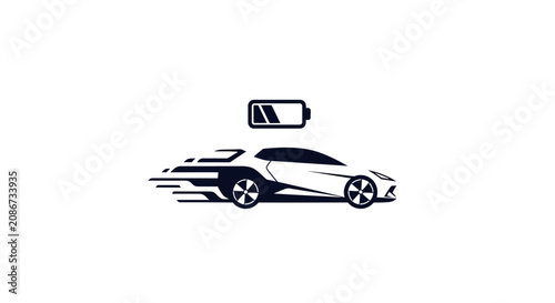 Electric car with low battery.