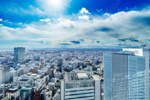 Foto 横浜みなとみらい周辺の広大な都市俯瞰景観