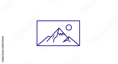 Mountain Landscape Icon Graphic Design.