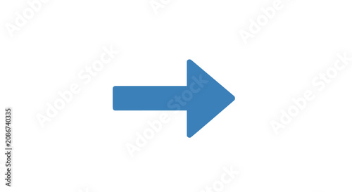 Obraz na plátně Blue Arrow Pointing Right Direction.