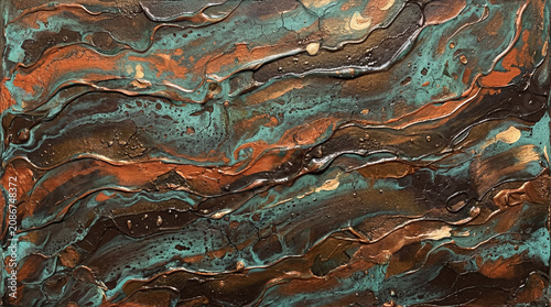 Copper Patina Acrylic Wallpaper