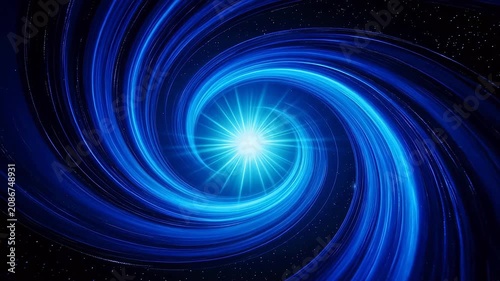 Blue spiral galaxy with bright center