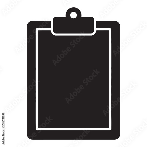 Clipboard with blank paper ready for notes Vector