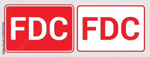 Obraz na plátně Fire Department Connection FDC Sign Emergency Fire Protection Safety Vector Illu