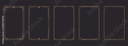 Canvas Print Celestial boho gold frames, dividers
