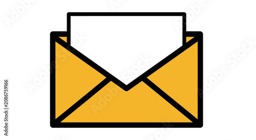 Obraz na plátně Yellow Envelope with White Letter.