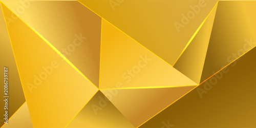 Abstract technology , Elegant diagonal striped Gold background, Digital polygon background vector for premium card, presentation product