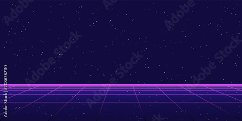 Background floor vaporwave for grid ground box and retro game futuristic. Bg dimension tunnel for purple perspective 3d and pattern square line. Background gradient light for grid 90s digital.